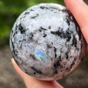 Rainbow Moonstone Large Crystal Ball / Intuition / Empathy / Calming AAA+ 174g 49mm 69