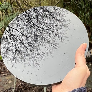 Black Obsidian Scrying Mirror : Healing Stone for the Base Chakra / Powerful / Creative / Protective AAA+ 200mm with stand