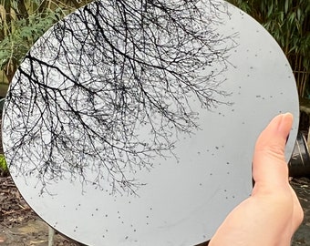 Black Obsidian Scrying Mirror : Healing Stone for the Base Chakra / Powerful / Creative / Protective AAA+ 200mm with stand