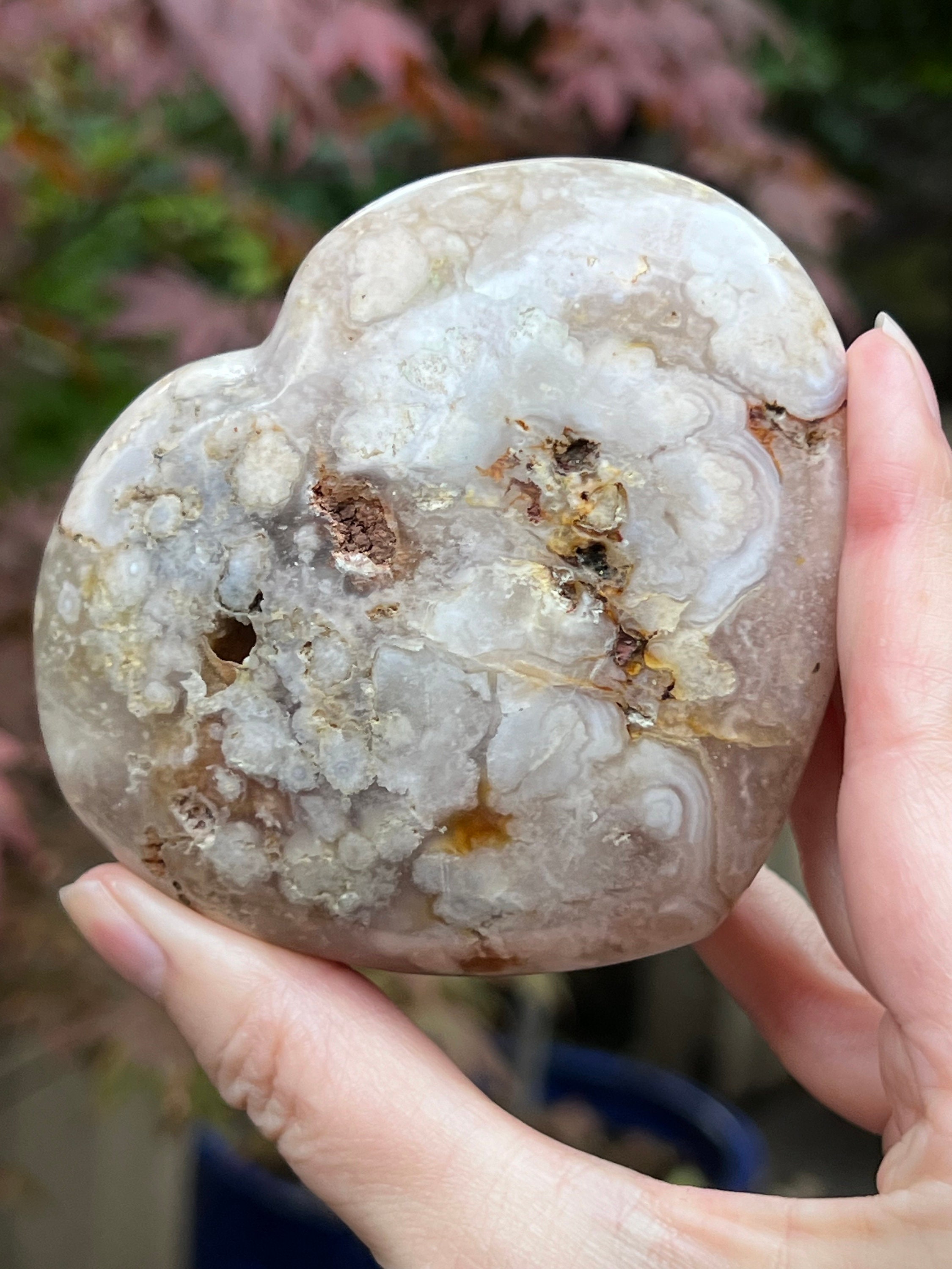 花瑪瑙/桜/梅瑪瑙水晶ハート 343g 33 - Etsy 日本