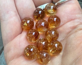 Natural Citrine Rainbow Ball /Abundance/Energising/Uplifting AAA+ 10mm