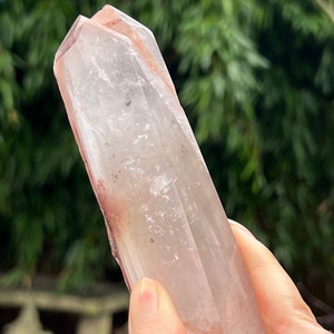 Amphibole Quartz / Angel Wing Phantom Quartz / Hematite Companion Point 330g 28
