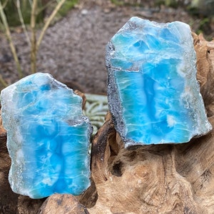 Large Larimar Double Matching Geode Dolphin Stone AAA+ : 3