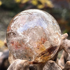 Garden Quartz Crystal Ball Lodolite Scenic With Stand AAA+ 52mm 92