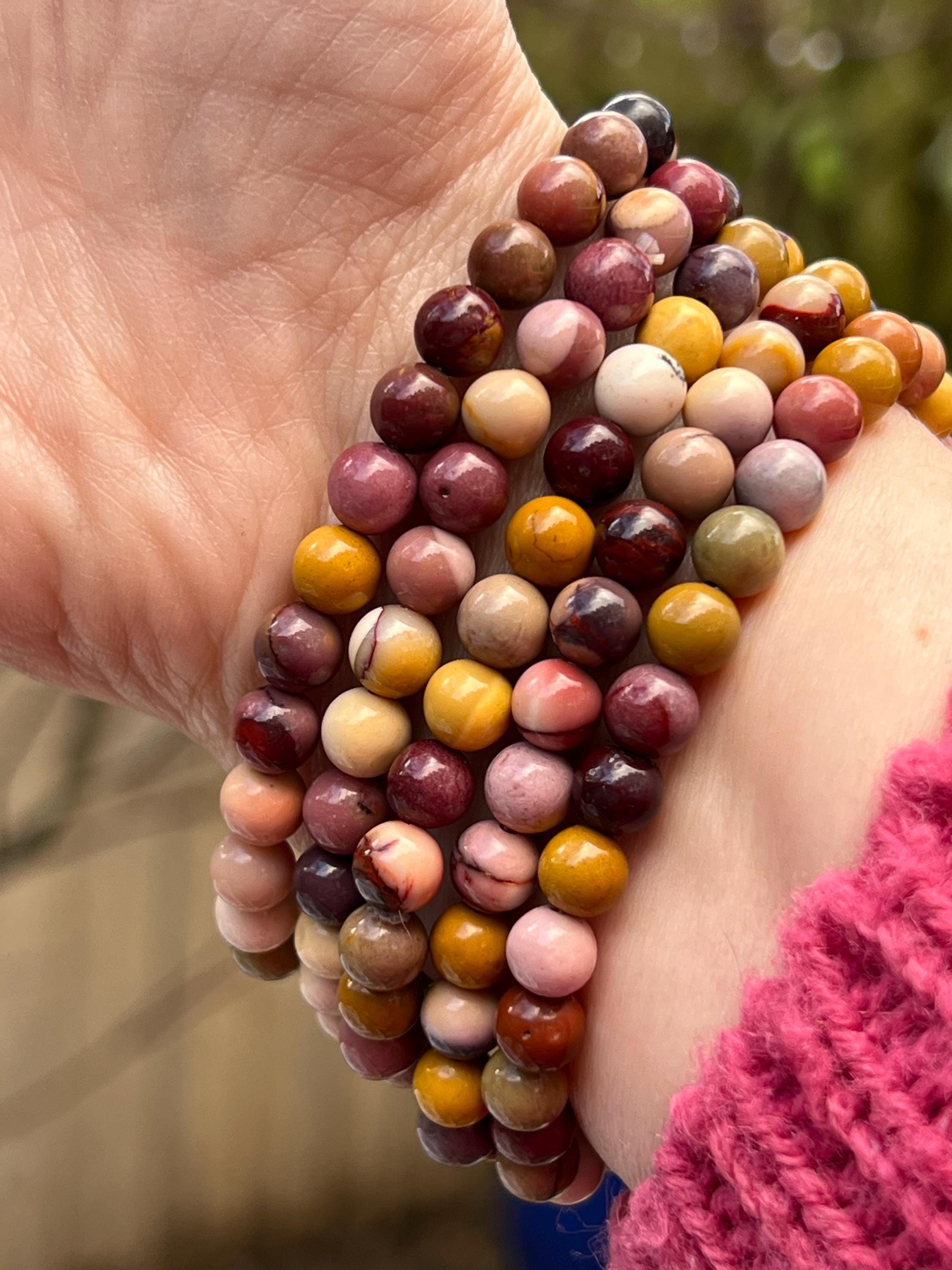 Mookaite Jasper Crystal Beaded Bracelet 6mm AAA+ - Etsy