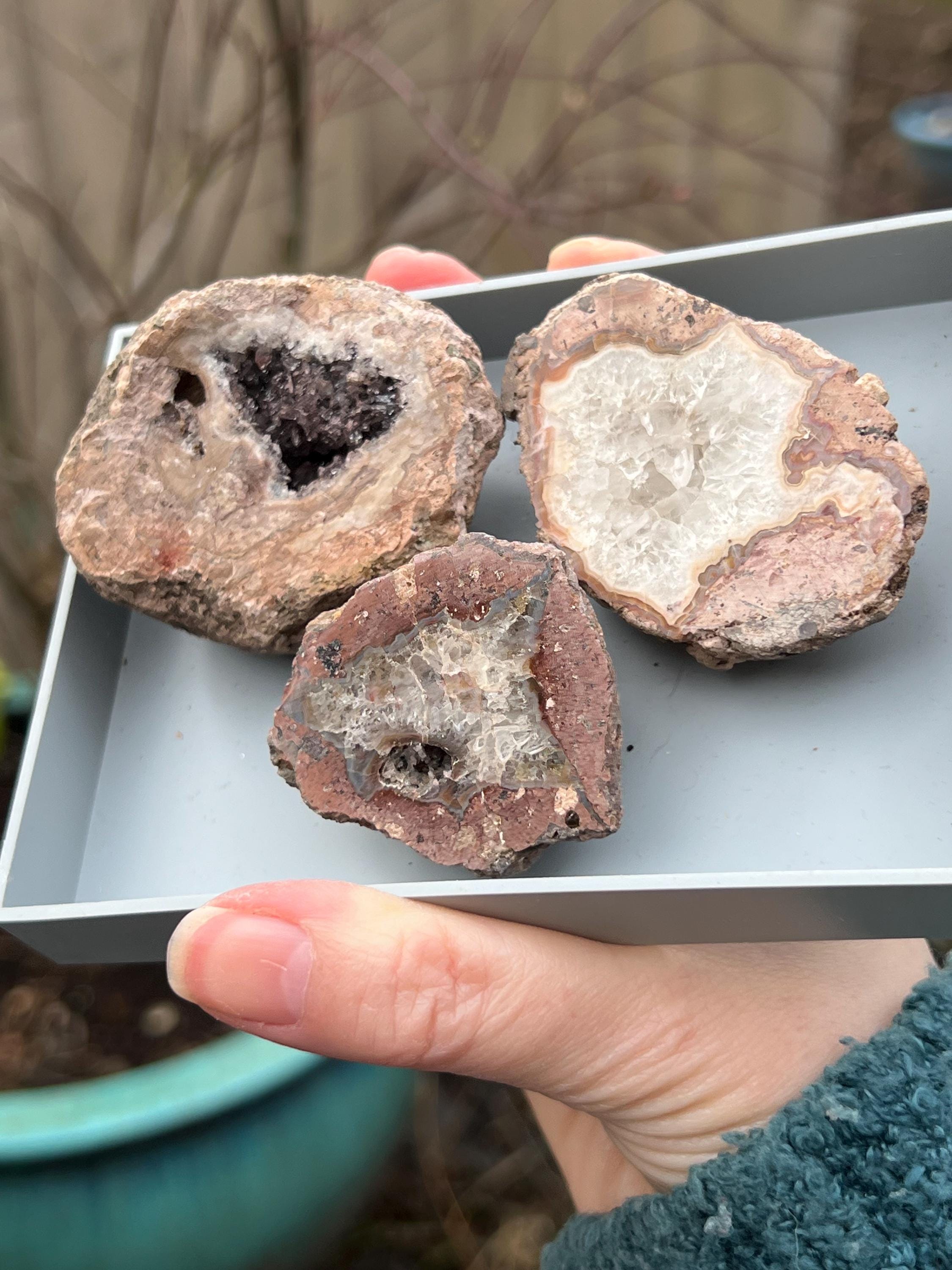 Agate Druzy Cave Geode Crystal AAA+ Abundance/optimism Strength