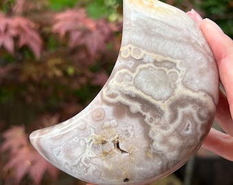 Pink Amethyst Large Moon and Druzy From Brazil 288g 10