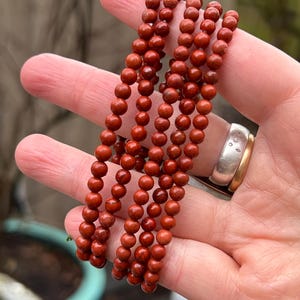 Red Jasper Beaded Bracelet 4mm AAA+ : Inspiration / Intention / Creativity