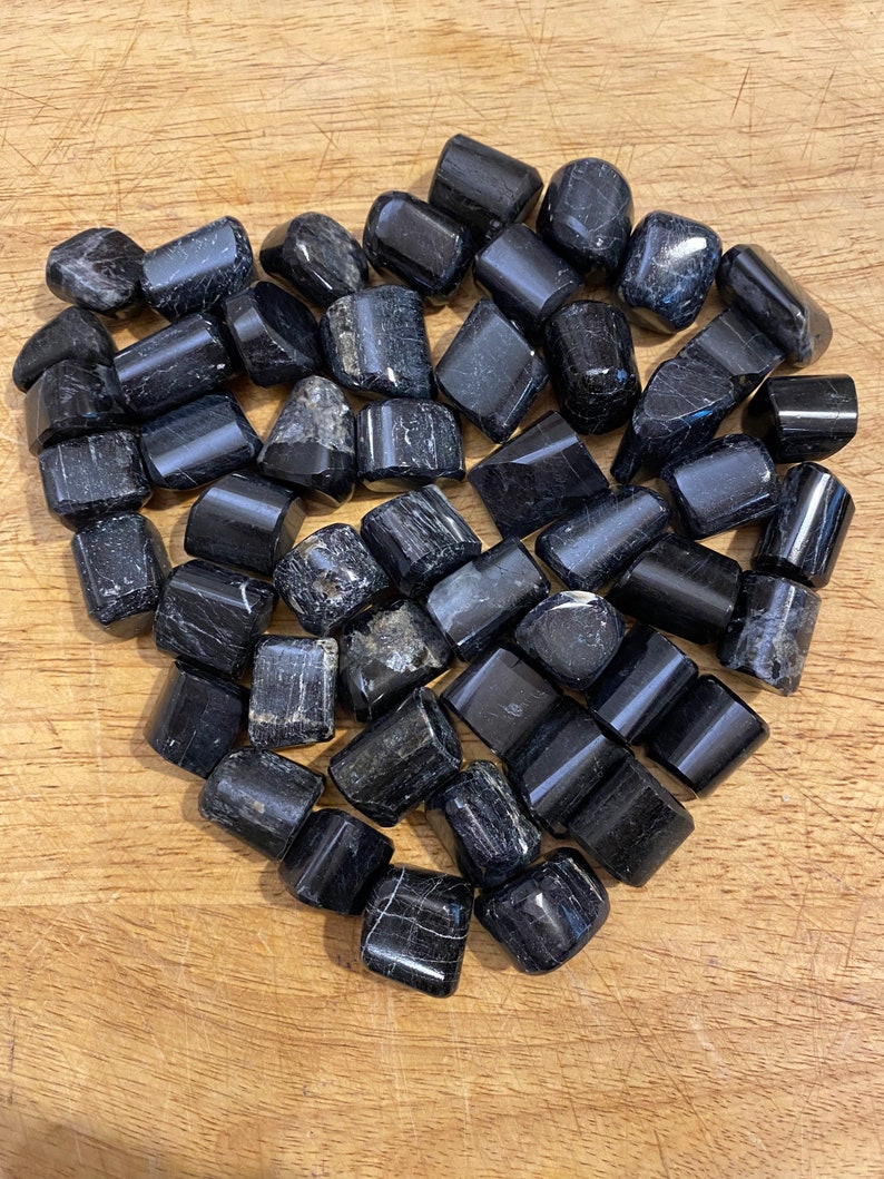 Black Tourmaline Schorl Large Tumblestone Protection Grounding Stress Relieve