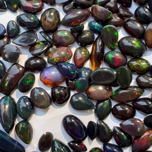 Ethiopian Black Opal Gem Stones AAA+ 1 Gram Collection