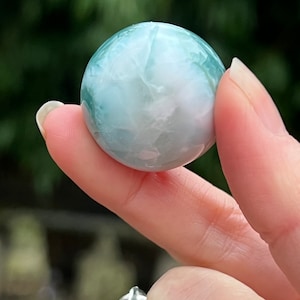 Larimar Ball Deep Blue Dolphin Stone  AAA+ : Peace / Love / Tranquility 139