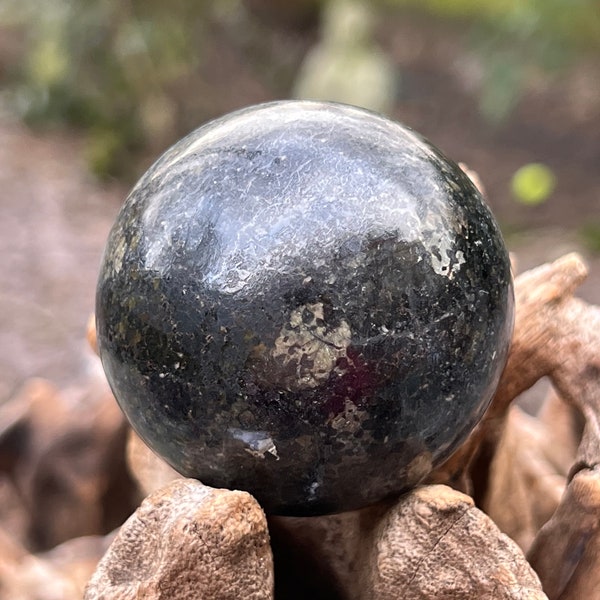 Nuummite Crystal Ball 191g 2 50mm Diameter