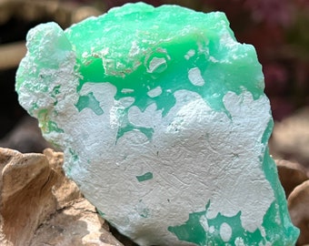 Rough Chrysoprase Australian : Divine / Forgiveness / Compassion AAA+ 64g 62