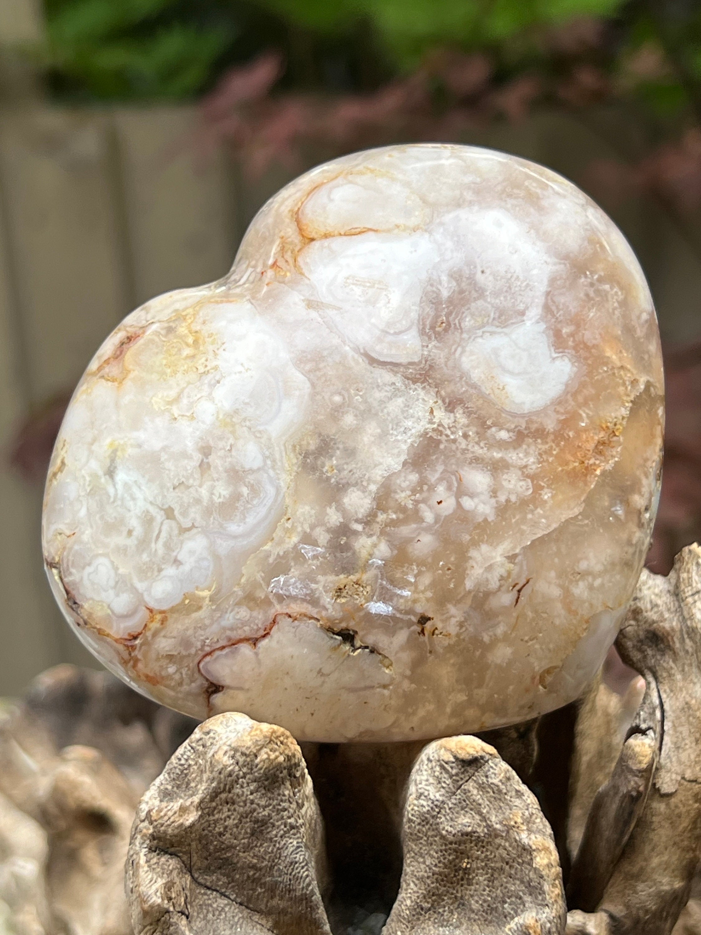 花瑪瑙/桜/梅瑪瑙水晶ハート 343g 33 - Etsy 日本