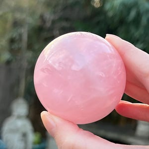 Rose Quartz Sphere Ball Deep Pink Brazilian AAA+ 52mm 66