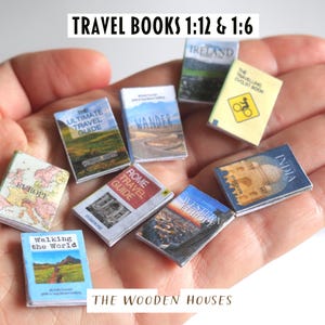 Carnets de voyage à imprimer miniatures à faire soi-même à l'échelle 12 et 6 pour la présentation d'une maison de poupée