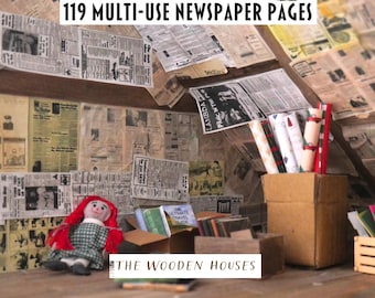 Newspapers Miniature Printables in 12th Scale