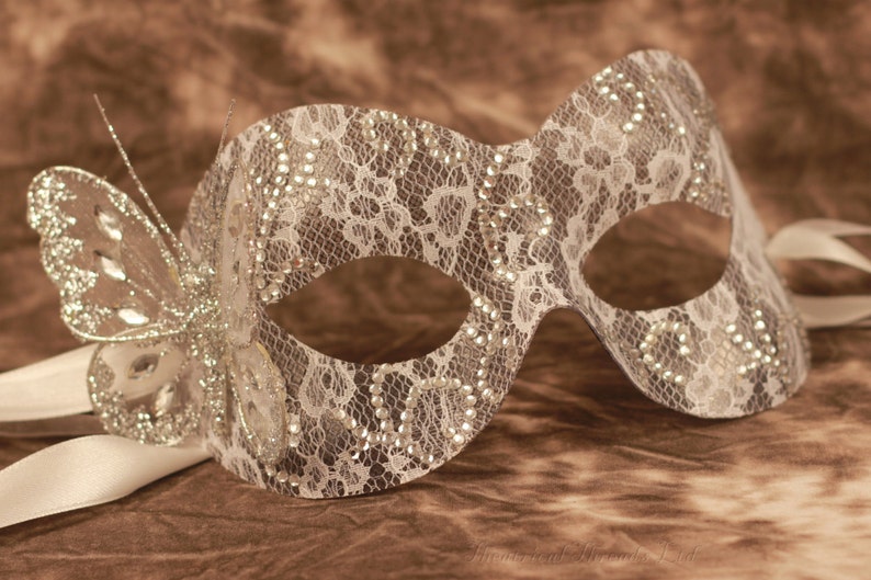 Masquerade Ball Mask Custom Made Rhinestone Butterfly Mask Black
