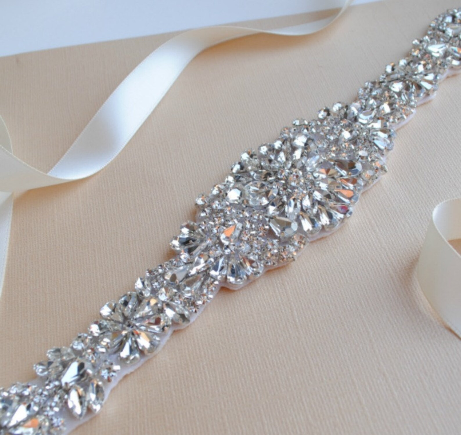 Jewel Bridal Belt Luxe Beaded Wedding Sash Etsy
