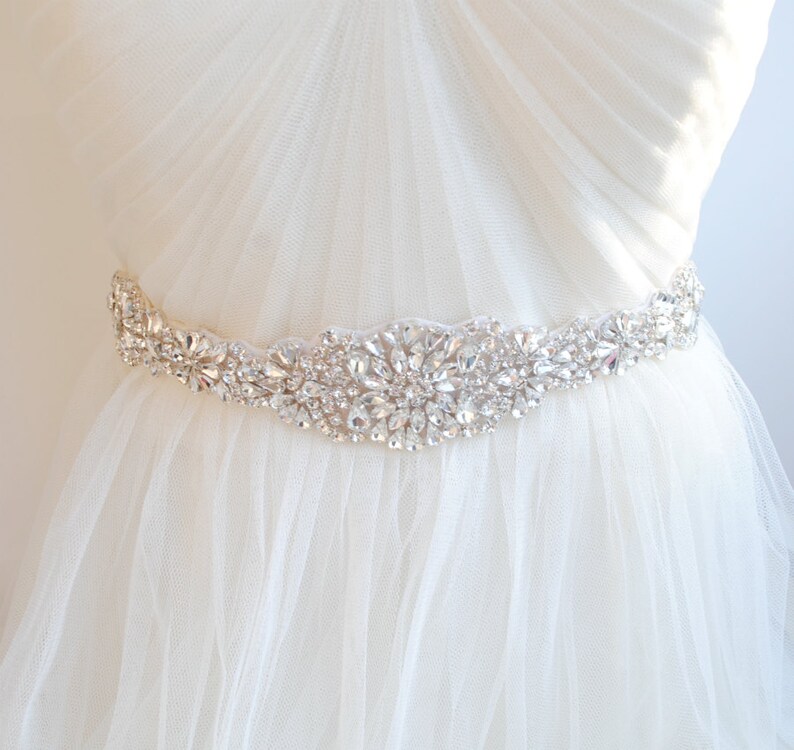 Jewel Bridal Belt Luxe Beaded Wedding Sash Etsy