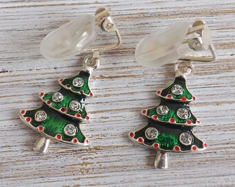 christmas novelty clip on earrings