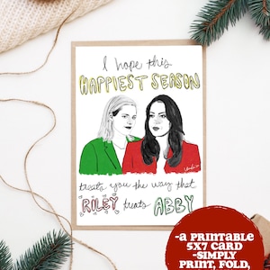Najszczęśliwszy sezon Aubrey Plaza Kristen Stewart Holiday Kartka świąteczna