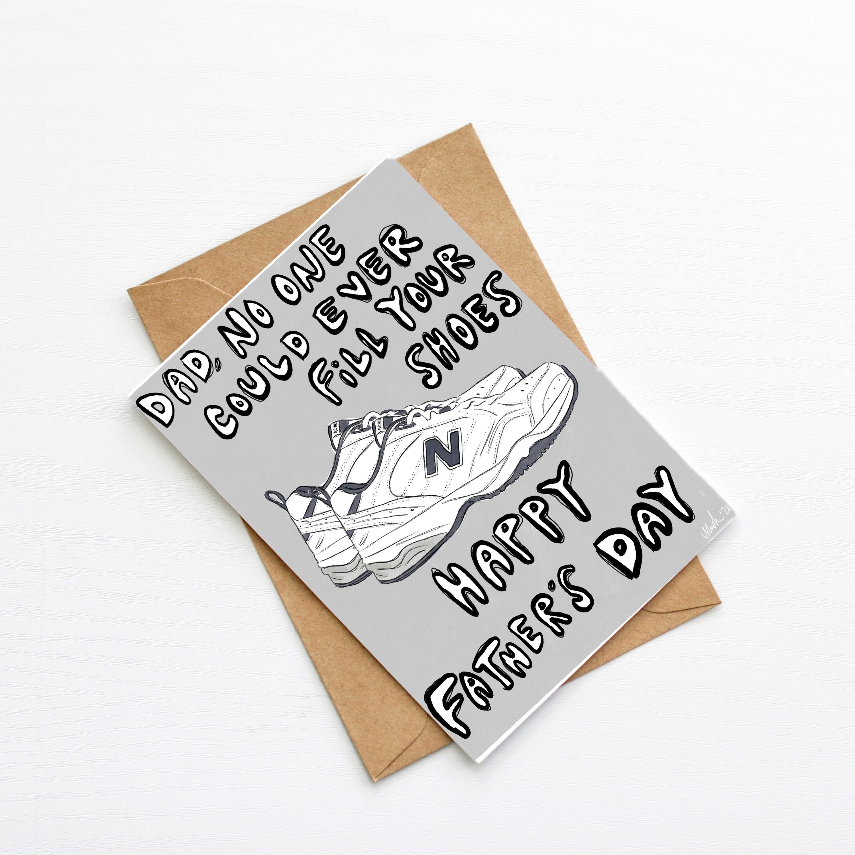 New Balance Dad Shoes Fathers Day Card 