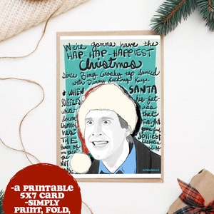 National Lampoon Weihnachten Urlaub Clark Griswold inspiriert Urlaub Weihnachten Hand gezeichnete Karte