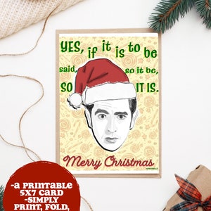 Cartão de Natal de férias desenhado à mão do primo Greg Hirsch inspirado na sucessão