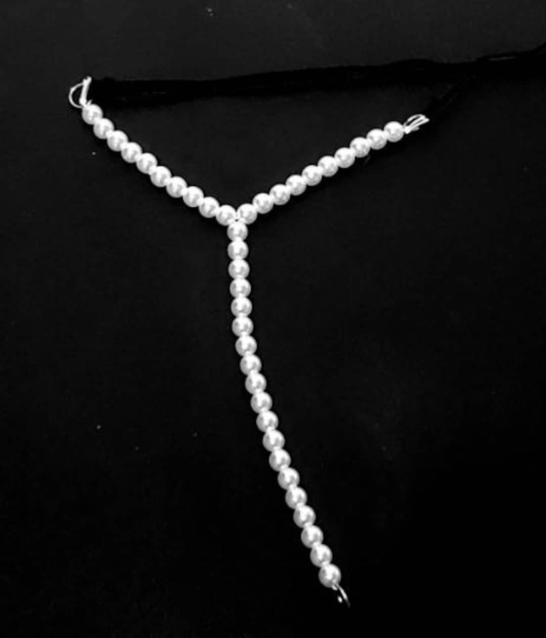 G-STRING PEARL Panties Sexy Panties Clitoral Stimulation Glass Pearl Necklace Bdsm Sex Play