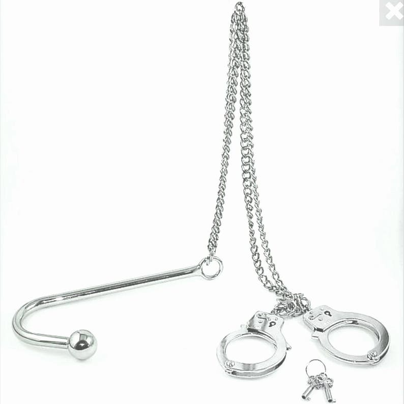 ANAL HOOK POLICE hANDCUFFS Sex Toys Anal Sex Restraints Dildos Bondage Play Handcuffs Anal Hook bdsm Toys  Hand cuffs Master Sub Sex Toys 