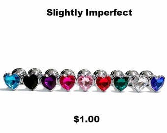 Butt Plug 1.00 SALE SMALL (Beginner)Heart Shaped Jewel Butt Plug One Per Customer! Perfectly IMPERFECT Limited Quantities! bdsm, anal Play