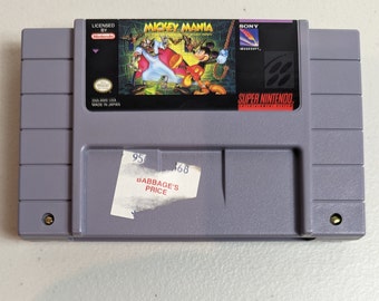 MICKEY MANIA - Super Nintendo (Authentic) SNES Cartridge Tested 1991 Mickey Mouse Disney Orginal Vintage Game