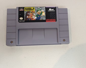 Mario is Missing Super Nintendo Game SNES Works 1991 Original Vintage Game