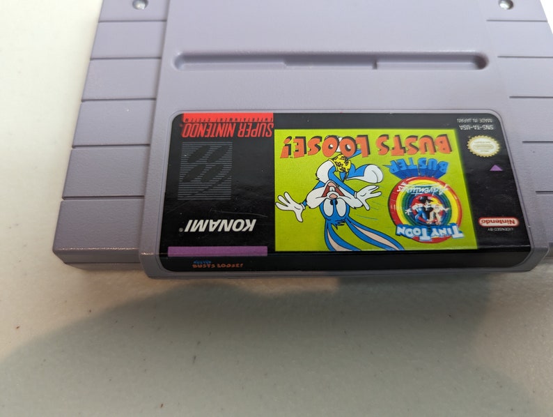 Super Nintendo Tony Toon Adventures Buster Busts Loose SNES Original ...