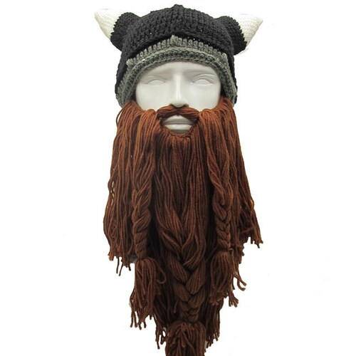 Crochet Viking Beard Hat Viking Helmet 