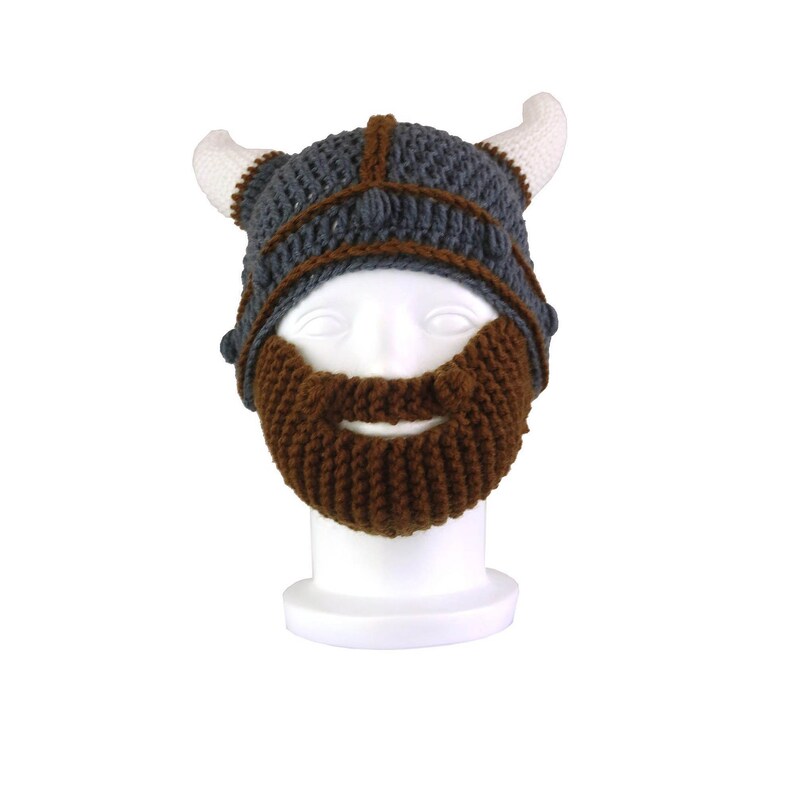 New Handmade Adult Child Viking Bearded Beanie Hat Crochet Etsy