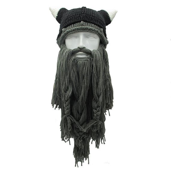 Winter Warmer Beard Hat Moustache Cospaly Knit Crochet Handmade Beanie Cap