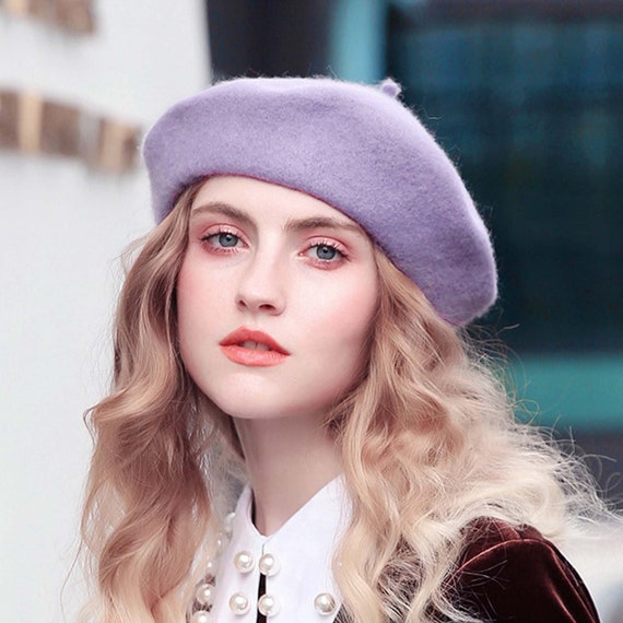 New Arrival Women Girls Classic Solid Wool Beret French Style