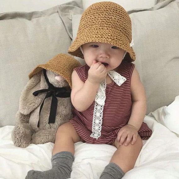 newborn straw hat