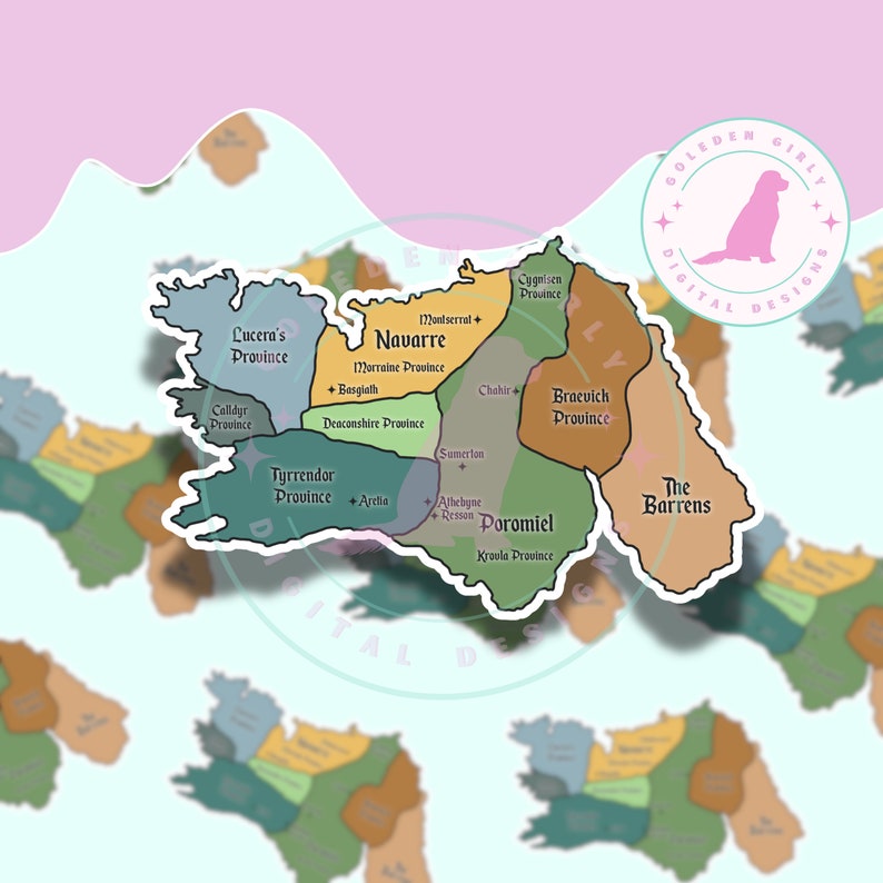 Fourth Wing Map Sticker Png Fourth - Il 794xN.6117589270 L6p0