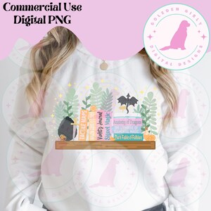 Fourth Wing Bookshelf PNG, Dragon Sticker, Booktok (Digital Download) image 3