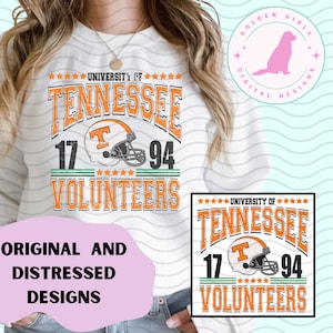 Fútbol de Tennessee png, fútbol de UT png, Vols png, Tennessee Vols png, fútbol de TN png, sublimación png, fútbol vintage de Tennessee png