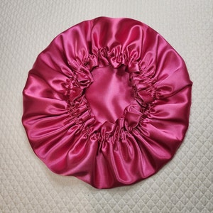 Touca de cetim personalizada para cabelo, touca de cetim para cabelo, touca reversível de camada dupla, touca elástica de cetim