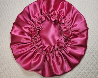 Benutzerdefinierte Satin Haar Bonnet, Satin Haar Bonnet, Double-Layer Reversible Bonnet, Satin Elastische Bonnet