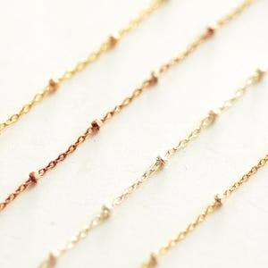 Satellite Chain By Foot- Sterling Silver, 14k Gold Filled, 14k Rose Gold Filled Bead chain, 1.8mm Ball Width, Cable Chain - Wholesale Chain
