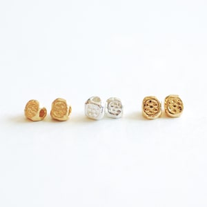 5 pieces Tiny nuggets bead - Vermeil Gold, 22k Gold plated over 925 Sterling Silver, irregular beads, faceted gold beads, flower beads, 444