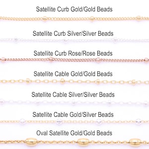 14k Gold Filled oder Sterling Silber Satelliten Kette l Dauerschmuck 1,5 mm Kabelkette Panzerkette Tautropfen 2 mm Perlen