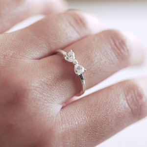Sterling Silver Bow Ring- 925 Sterling Silver Adjustable Ring, CZ Crystal Ring, Infinity Ring, Dainty Bow Ring, love knot ring, Pave Ring