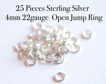 4 mm 22 Gauge offene Biegeringe, wählen Sie aus Sterlingsilber, 14 k Gold gefüllt, 14 k Rosegold gefüllt